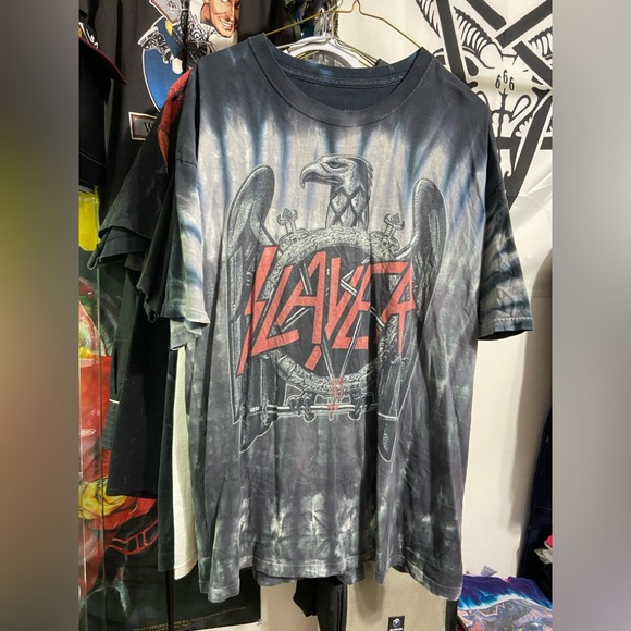 Liquid Blue slayer tie dye band tee shirt - Picture 1 of 5